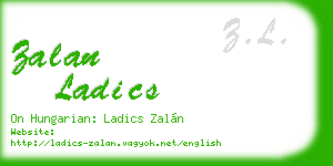 zalan ladics business card