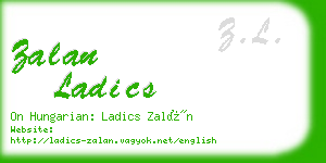 zalan ladics business card